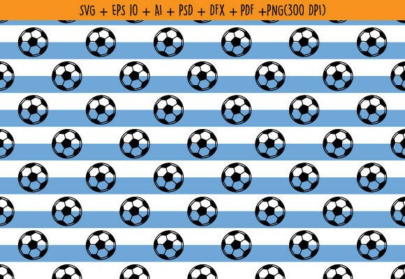 Argentina Soccer Seamless Pattern SVG