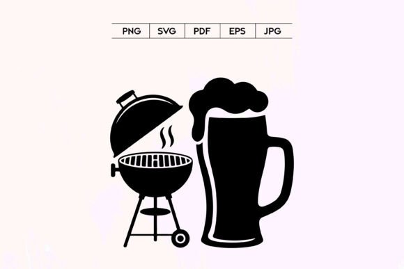 BBQ Grill and Beer Mug Icon