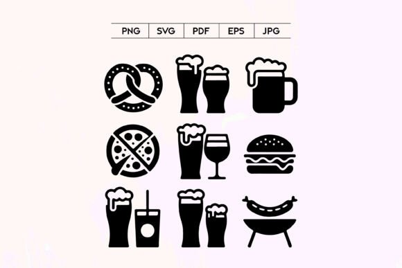 Beer Food SVG Icon Bundle