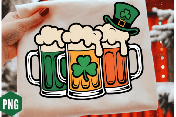 Beer Mugs St Patrick’s Day PNG Clipart D