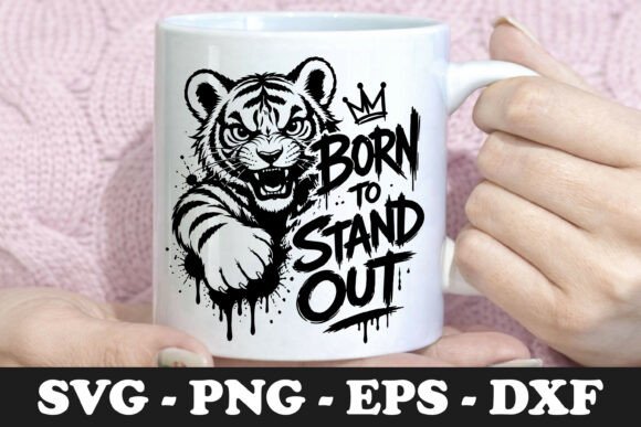 Born to Stand Out Tiger SVG Mug