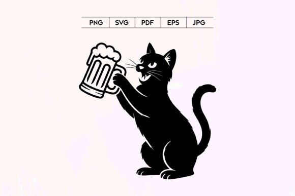 Cat Holding Beer Mug Icon