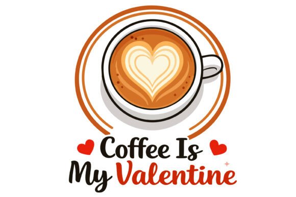 Coffee Valentine SVG with Latte Heart