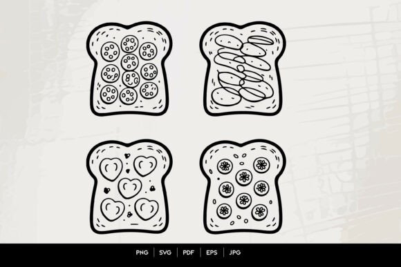 Cute Toast Food SVG Bundle