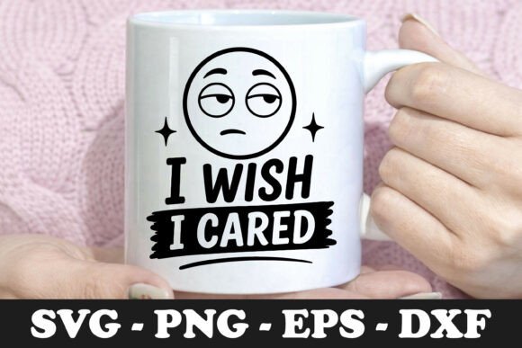 I Wish I Cared Unimpressed Emoji SVG