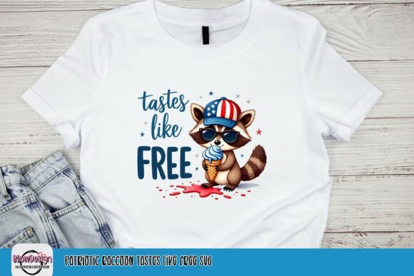 Patriotic Raccoon Tastes Like Free PNG